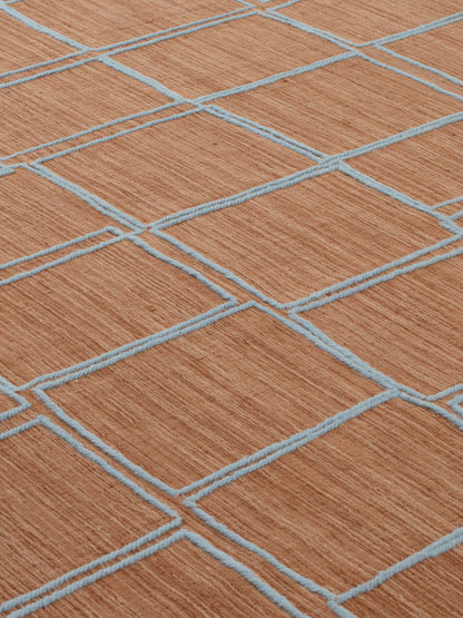 Volledig Tessera-vloerkleed in Brown light blue