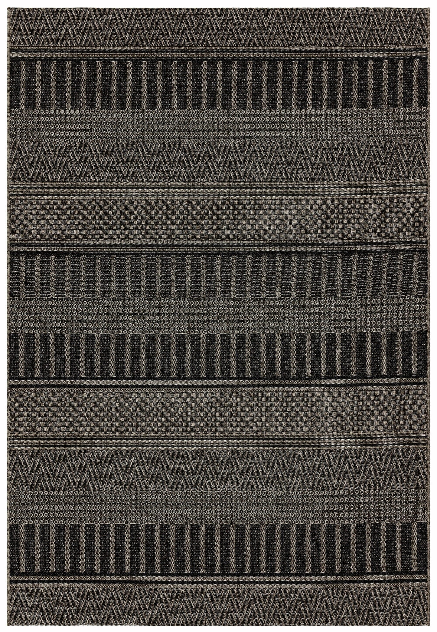 Vloerkleed MOMO Rugs Varanda VA03 Black Stripe