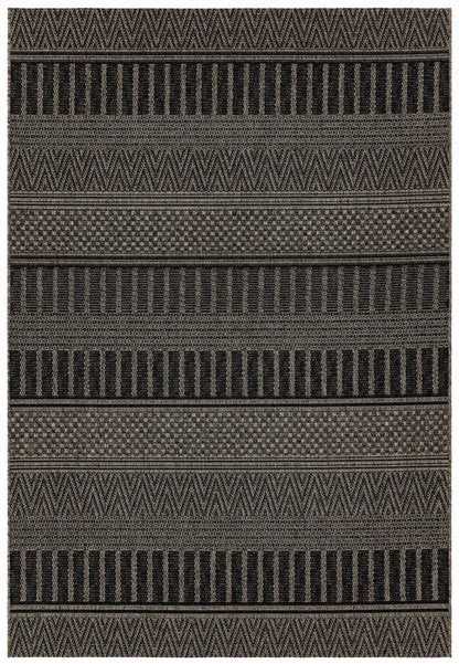 Vloerkleed MOMO Rugs Varanda VA03 Black Stripe