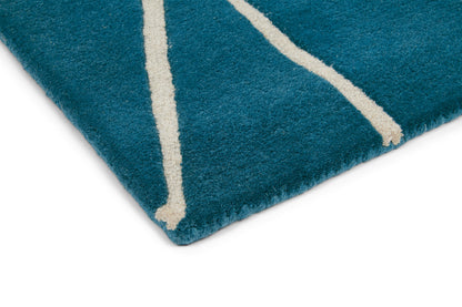 Laagpolig vloerkleed Scion Viso Denim 24008
