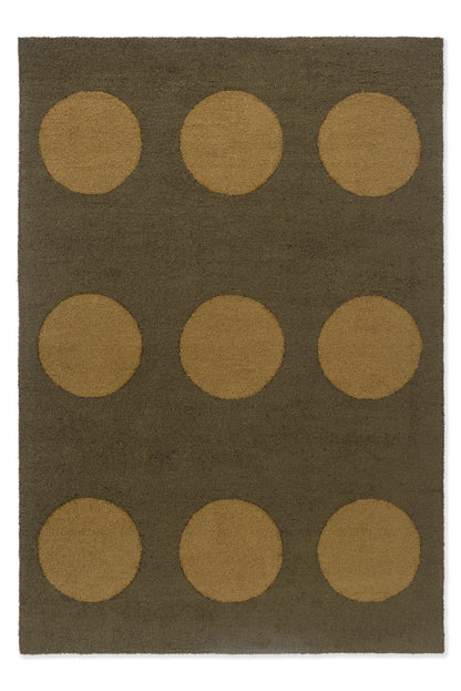Vloerkleed Brink en Campman Festival Dots Olive Green Outdoor 495817