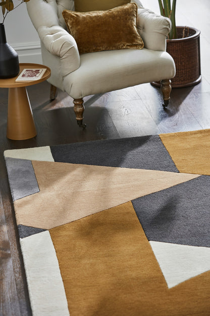 Vloerkleed Harlequin Popova Caramel Slate Shell 143101