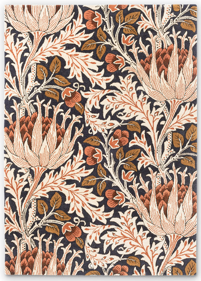 Laagpolig vloerkleed Morris & Co Artichoke Amber Charcoal 127103