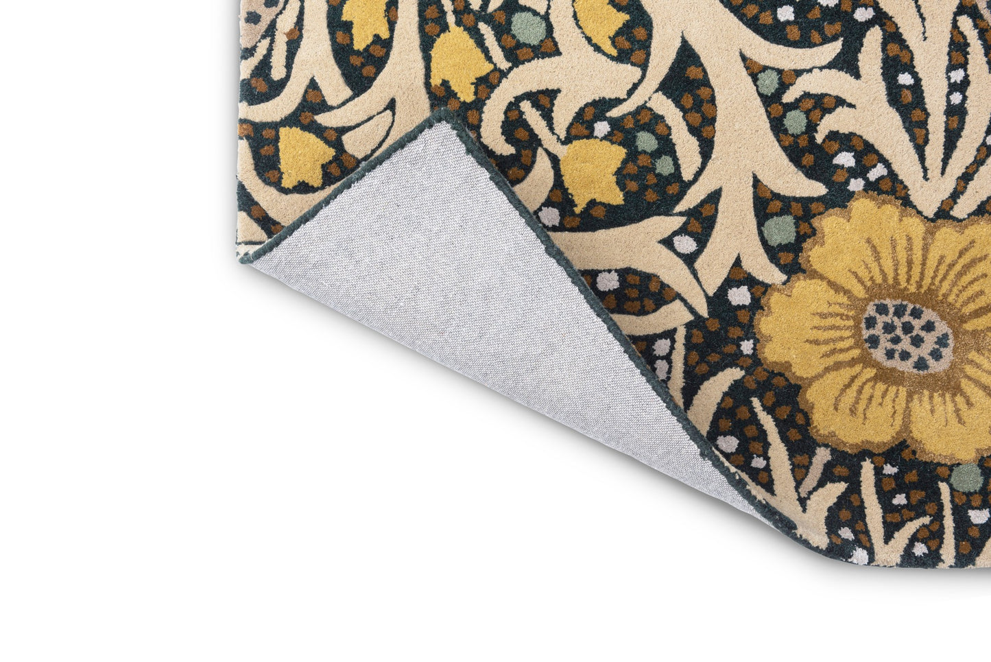 Laagpolig vloerkleed Morris & Co Seaweed Teal 127008