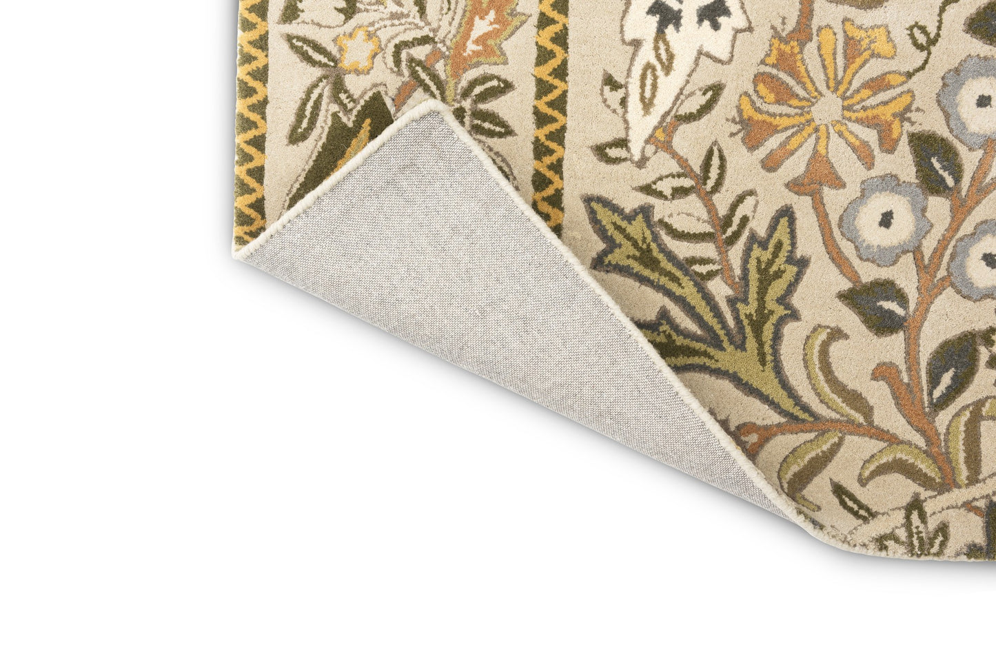 Laagpolig vloerkleed Morris & co Wilhelmina Linen Mustard 127401
