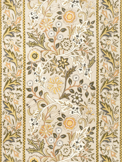 Laagpolig vloerkleed Morris & co Wilhelmina Linen Mustard 127401