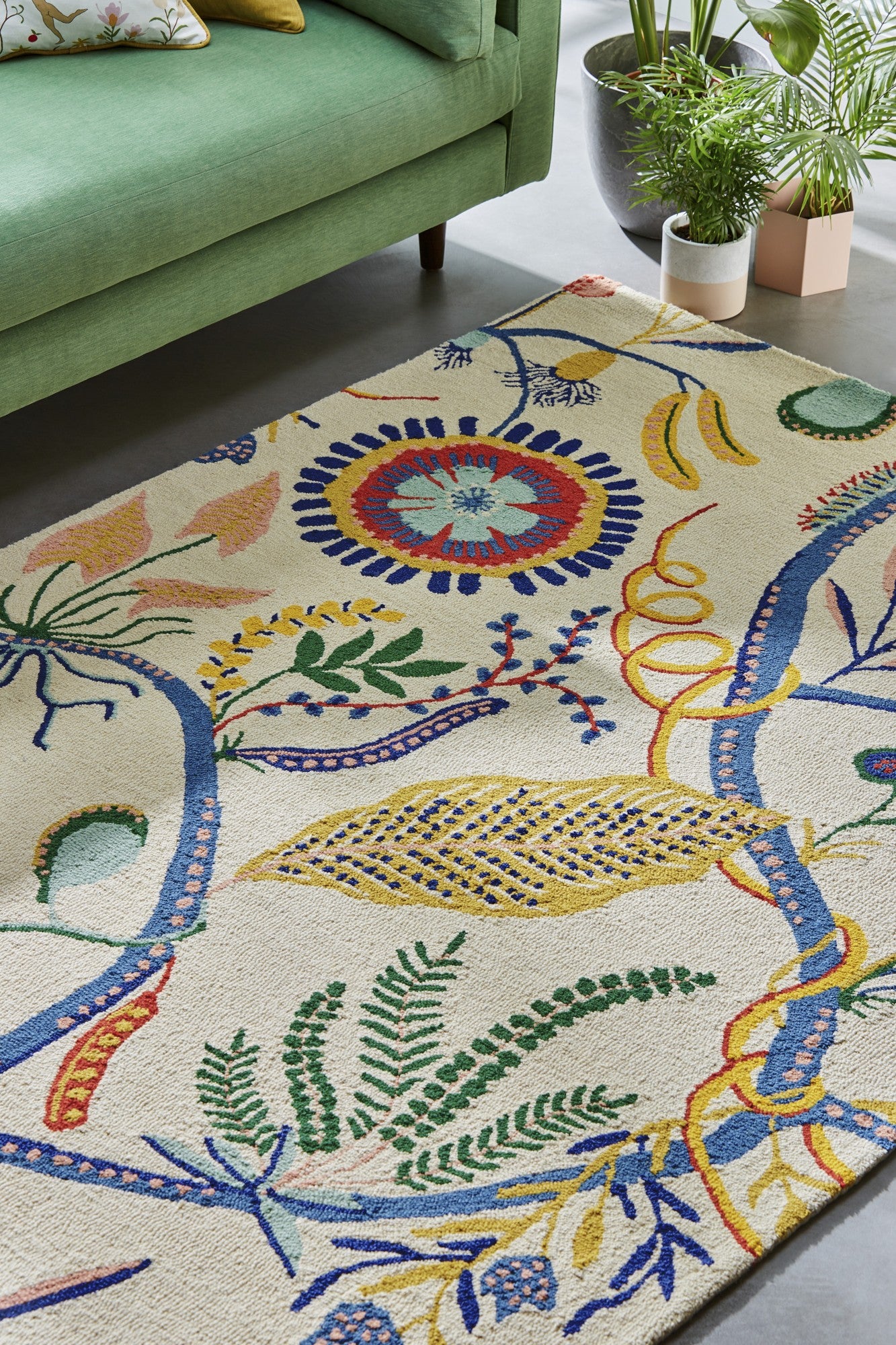 Vloerkleed Scion Jackfruit and the Beanstalk Chai Sage 125706