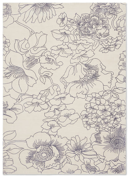 Vloerkleed Ted Baker Linear Floral Blue 162508