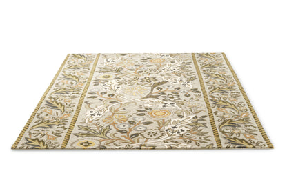 Laagpolig vloerkleed Morris & co Wilhelmina Linen Mustard 127401