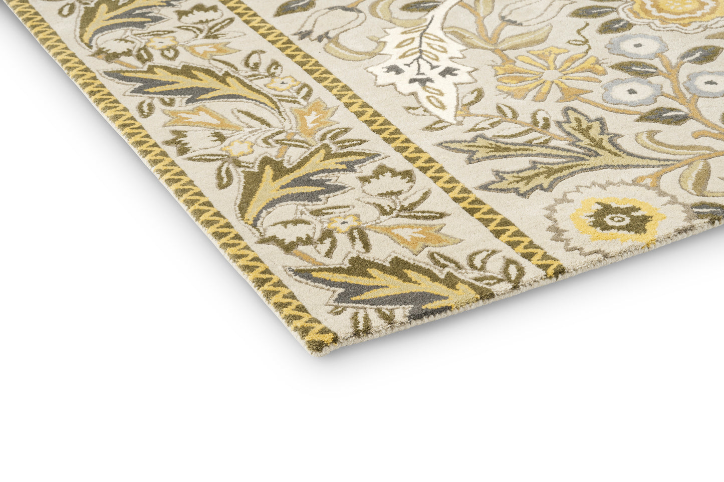 Laagpolig vloerkleed Morris & co Wilhelmina Linen Mustard 127401