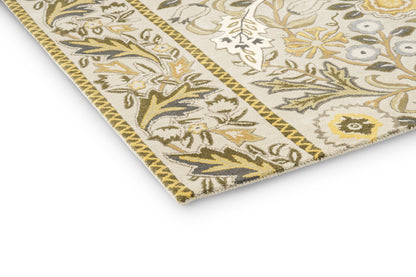 Laagpolig vloerkleed Morris & co Wilhelmina Linen Mustard 127401