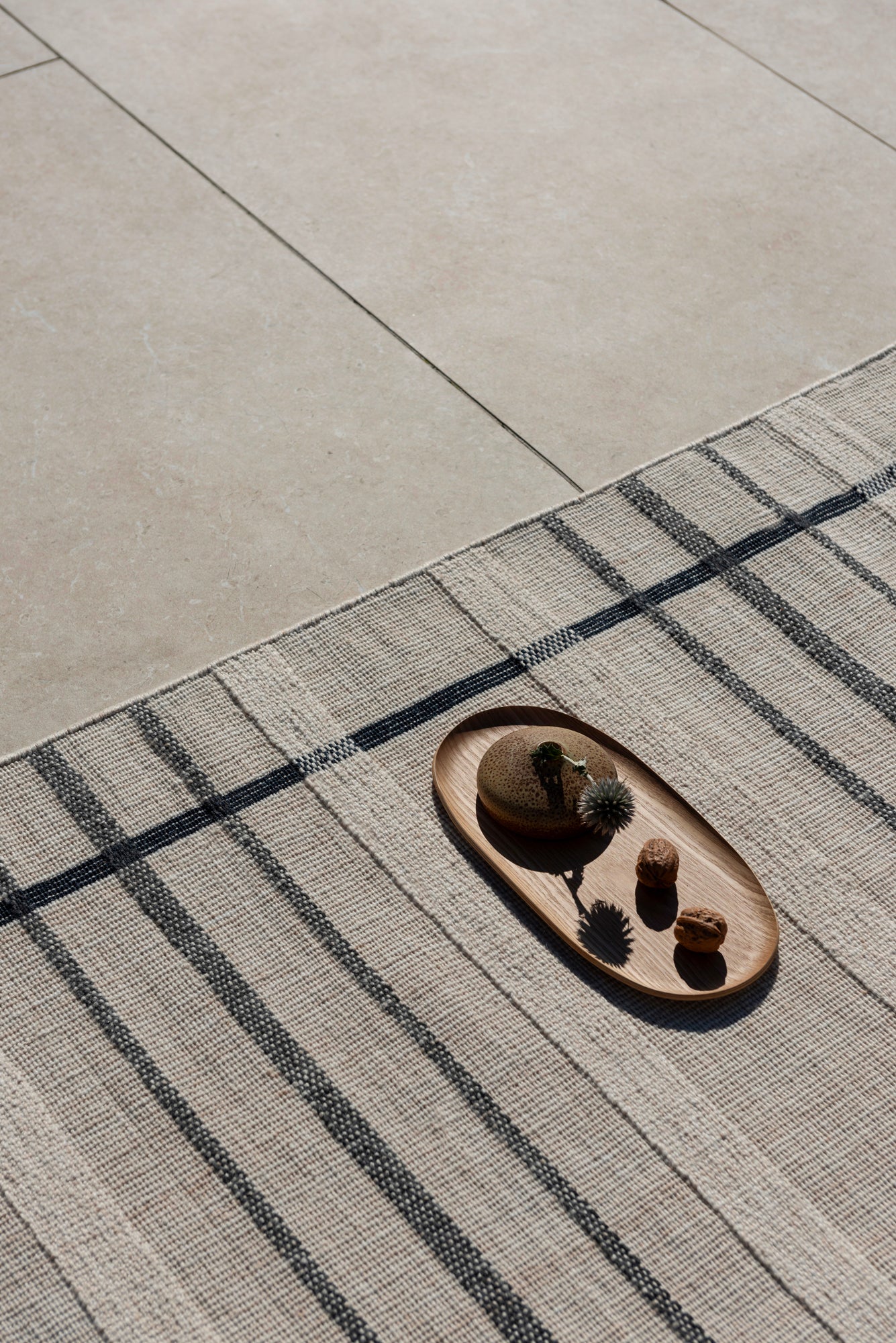Vloerkleed Brink en Campman Zona Charcoal Line Outdoor